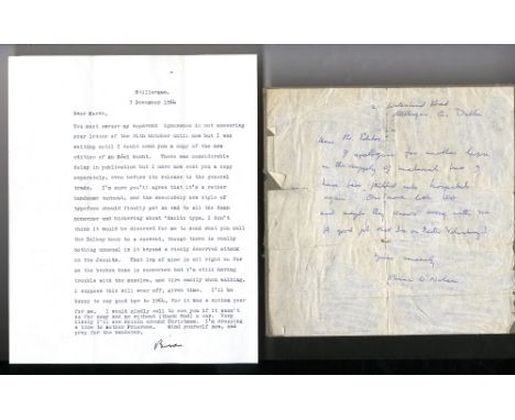 Interesting File of Letters

O'Nolan Brian (Flann O'Brien) An interesting collection of letters from him or relating to his w