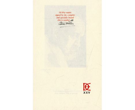 Signed Limited Edition, 50 Copies Only

Dolmen Press: Miller (Liam) Dolmen XXV. An Illustrated Bibliography of the Dolmen Pre