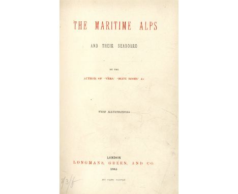 The Alps: Whymper (Ed.) Scrambles Amongst the Alps in the Years 1860-69, roy 8vo L. 1871, frontis, plts. text illus., & 6 fol
