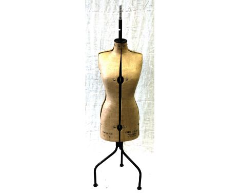 Dressmakers mannequin, stamped Chil-Daw Pioneer, on stand, 150cm.