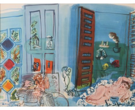 RAOUL DUFY (1872-1953) Nude Print 55xm 42cm