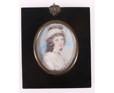AFTER GEORGE ENGELHEART Portrait miniature of The Princess Royal, Charlotte Augusta Unsigned, possibly on sheet ivory, 6.5cm 