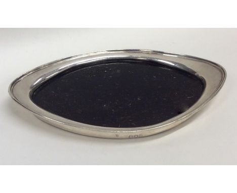 An Edwardian silver and ebony letter tray. London. By TB. Approx. 99 grams. Est. £30 - £50.