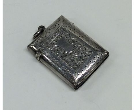 A good quality engine turned silver vesta case. Birmingham. Approx. 24 grams. Est. £30 - £40.