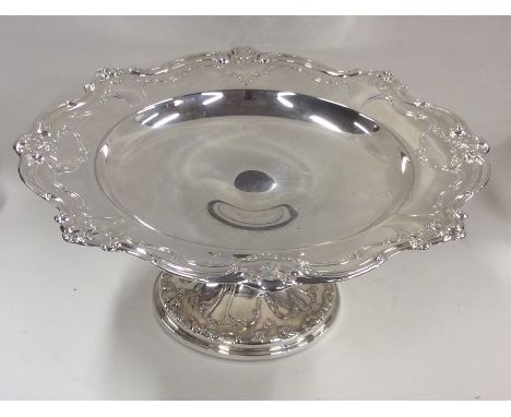 GORHAM: A large silver plated sweet dish decorated with scrolls. Est. £20 - £30.