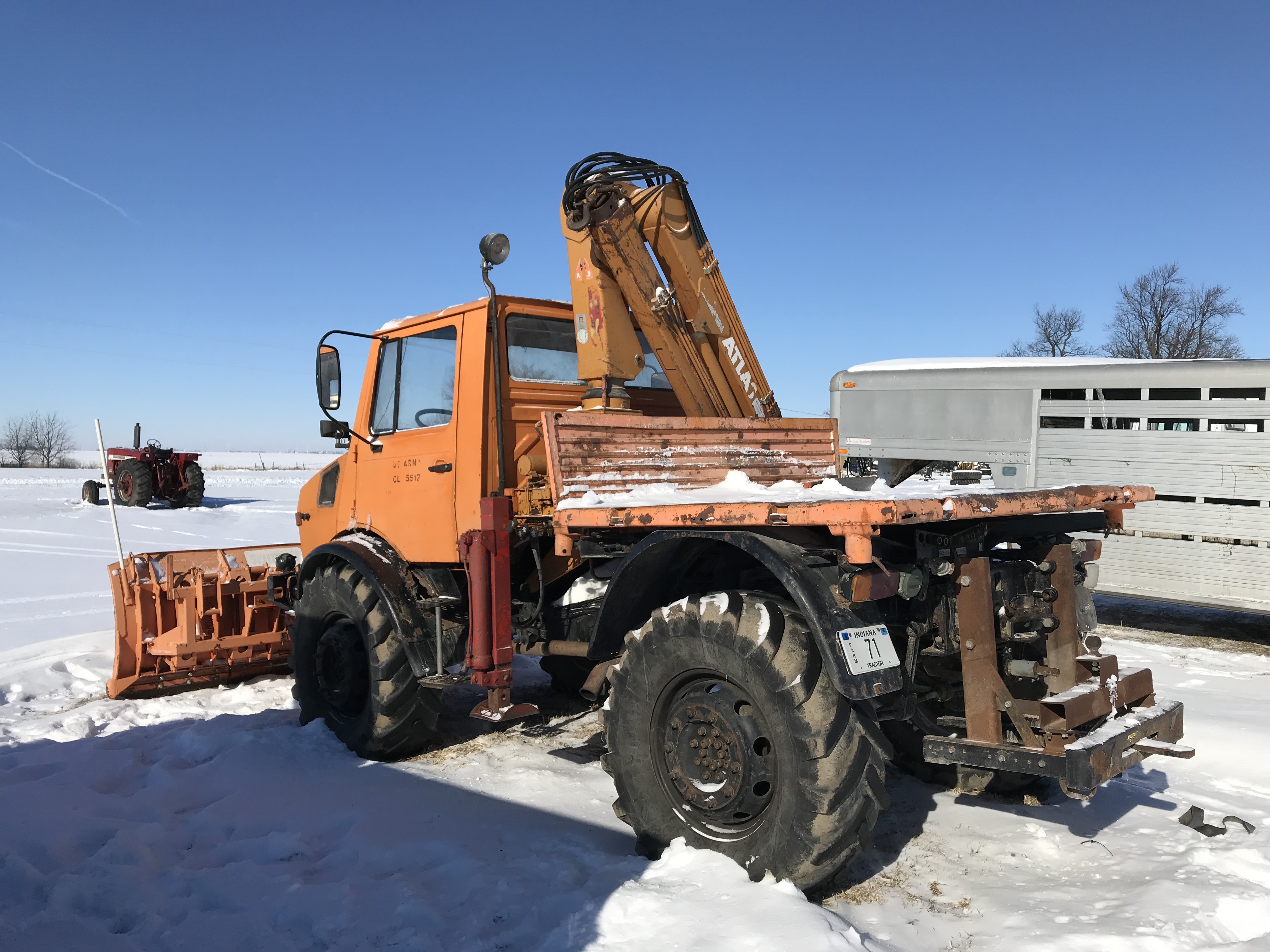 MERCEDES BENZ UNIMOG 1500, 540 PTO, 3 FRONT AND 4 REAR HYDRAULIC ...