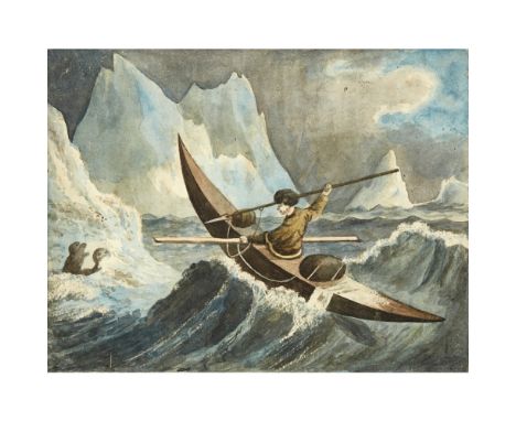 19TH CENTURY BRITISH SCHOOLTHE SEAL HUNT Watercolour13cm x 18cm (5in x 7in)Note: There is an extensive inscription included i
