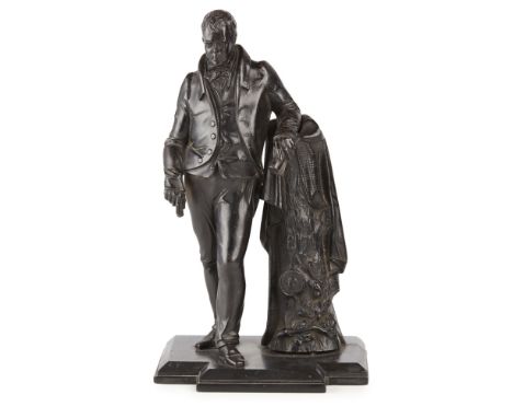 BERLIN IRONWORK FIGURE OF SIR WALTER SCOTTEARLY-MID 19TH CENTURY after a similar model by Johann Carl Wilhelm Kratzenberg, th