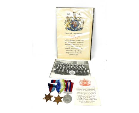 ww2 royal navy casualty medal group inc casualty note -scroll medals &amp; photo to phillip robert voysey 