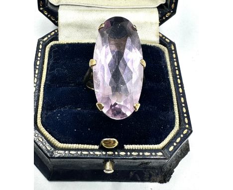 9ct gold amethyst dress ring (3.4g) 