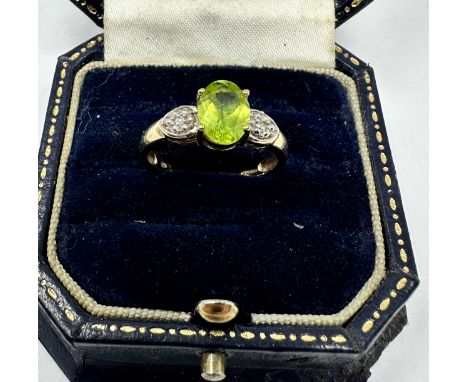 9ct gold vintage diamond dress ring (1.6g) 