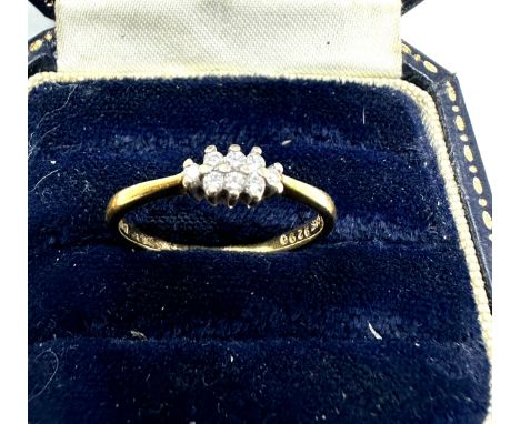 18ct gold diamond cluster ring (2.2g) 