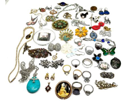 Selection of vintage &amp; later costume jewellery weight 440g 