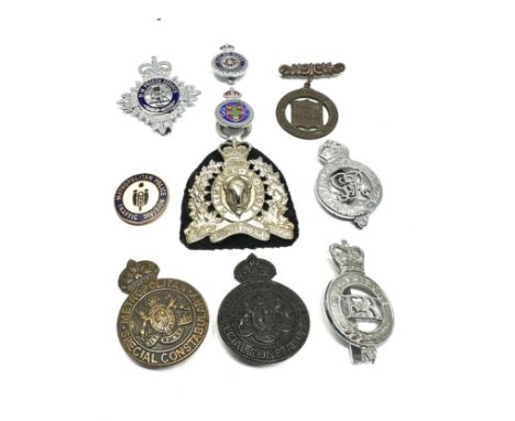 10 vintage police - prison service badges 