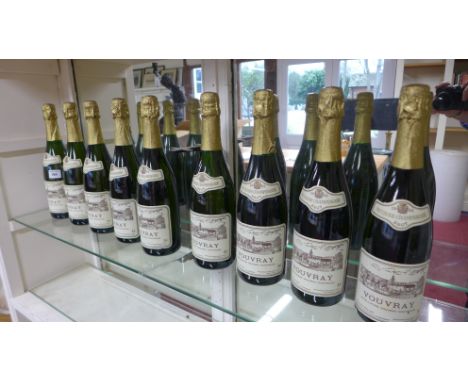 Nine bottles of 1983 Vouvray Methode Champenoise Brut sparkling wine each 75cl by Philippe Pouet