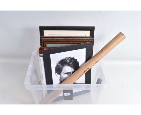 A COLLECTION OF AUTOGRAPHS AND SIGNED PHOTOGRAPHS, to include an autographed racing poster 'Racing with MAN', signed photogra