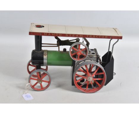 AN UNBOXED MAMOD LIVE STEAM TRACTION ENGINE, No.TE1A, not tested, playworn condition, appears to have been fired up and run b
