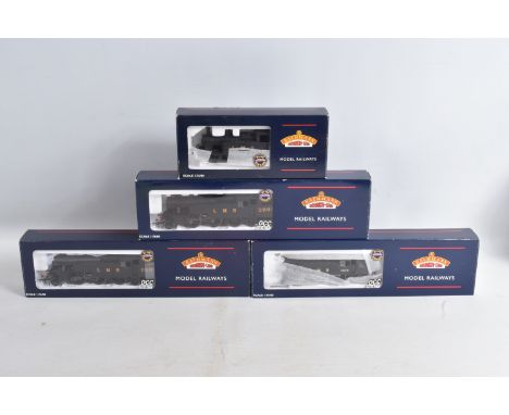 FOUR BOXED BACHMANN BRANCH-LINE OO GAUGE MODEL RAILWAY LOCOMOTIVES, comprising 32-227 3F Jinty in LMS black livery, two 32-87