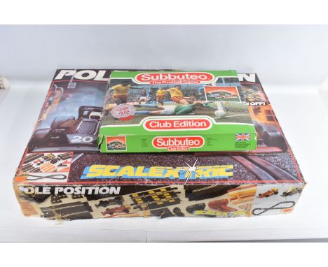 A BOXED SCALEXTRIC POLE POSITION RACING SET, No.C695, contents not checked but appears largely complete with both correct car