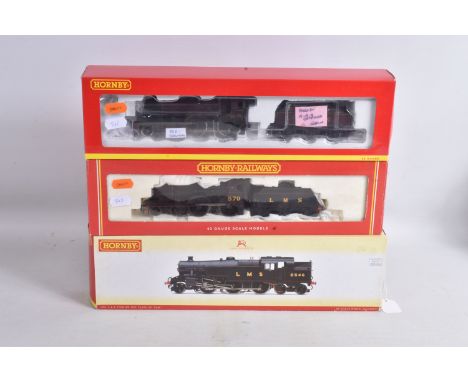 THREE BOXED HORNBY OO GAUGE L.M.S. LOCOMOTIVES, Stanier class 4P Tank No.2546 (R2635X), note on box states needs new chip, cl