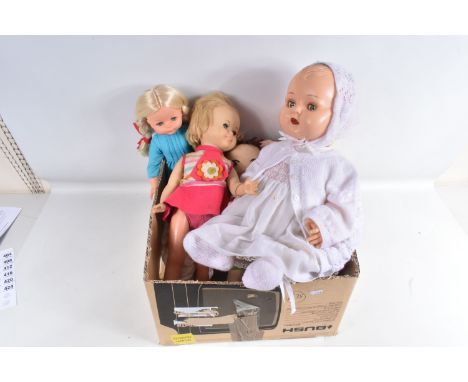 A QUANTITY OF 1950'S/1960'S PLASTIC AND VINYL DOLLS, Rosebud Mattel jointed Talking Doll, voice not working, approx. 36cm tal