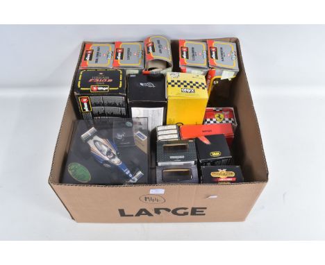 A COLLECTION OF ASSORTED BOXED DIECAST FORMULA 1 RACING CAR MODELS, various scales, to include Vitesse Minibri Ferrari Collec