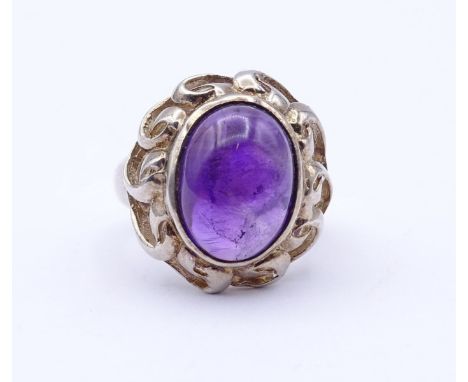 Amethyst Silber Ring 0.925, 7,7gr., RG 53
