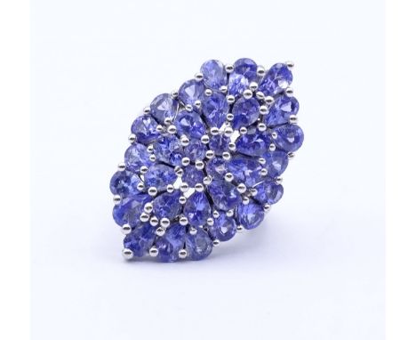 Tansanit Silber Ring 0.925 6,0gr., RG 50