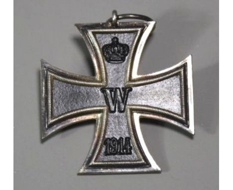 Eisernes Kreuz 2. Klasse, 1. WK, undeutl. Punze auf Ring. 