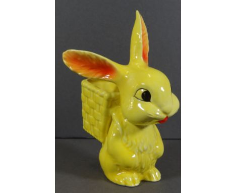 gelber Osterhase mit Kiepe von Goebel, H-14 cm, T-9 cm