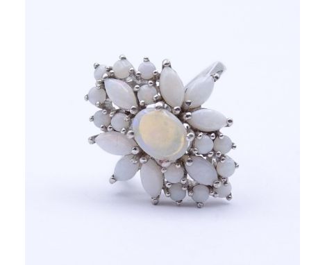 Opal Silber Ring 0.925 6,3gr., RG 59