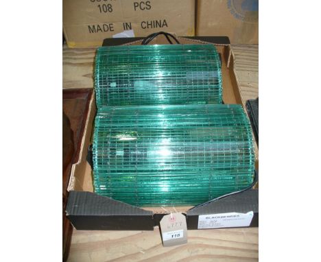 A Pair of contemporary convex green glass wall light fittings.