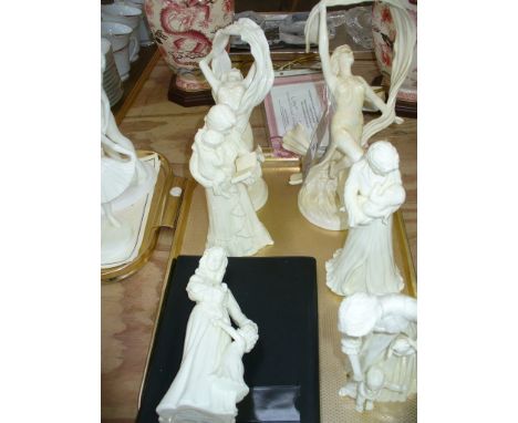 A Royal Worcester figurine "  The Dance of time", " Spirit of the dance " , " Once upon a time " and 3 others. (6) c/w certif