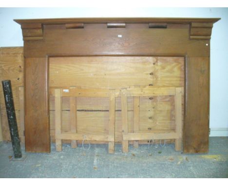 A Substantial oak fire surround, late 20th century.