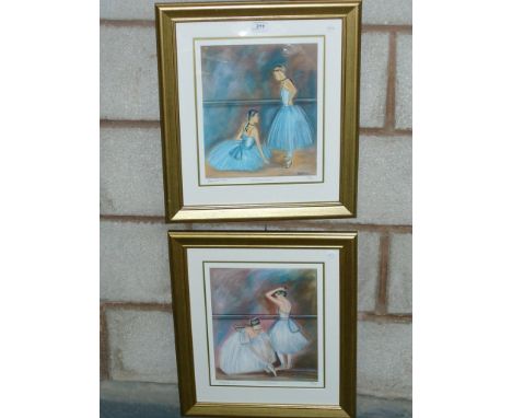 S Gunnell " A Moments Rest" limited edition print signed in pencil by the artist and a companion. (2)
