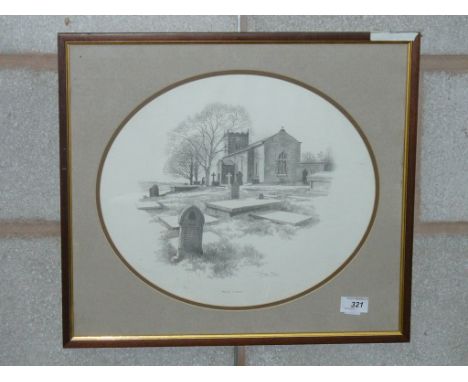 Geldart signed limited edition print " Mellor Church"