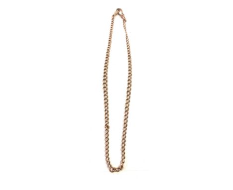 Antique 9ct Rose gold albert chain total weight approx 28.7grams