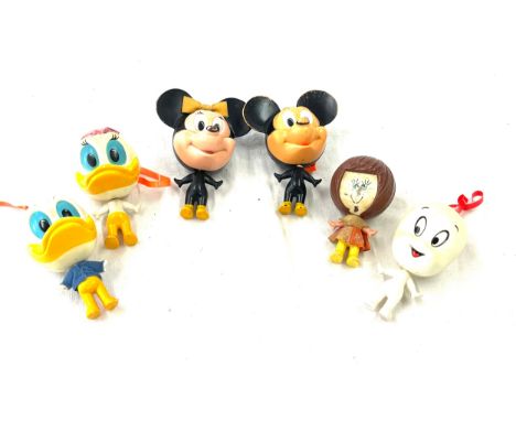 Selection of pull string vintage Walt Disney toys Burbank toys 1971, Casper the friendly ghost etc