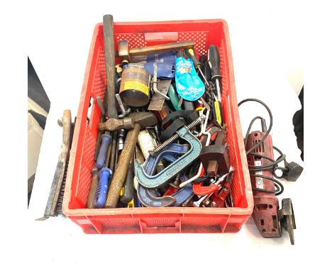 Large selection of hand tools to include G Clamps, hammers etc 