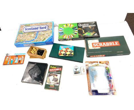 Selection of vintage and later games includes Scrabble, Harry Potter, Chess etc 