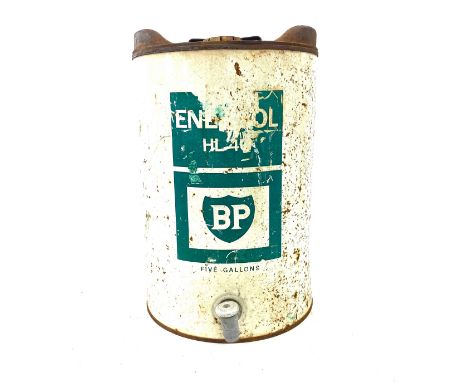 Vintage BP five gallon oil drum HL40