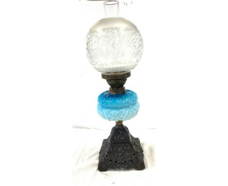 Victorian oil lamp, complete 