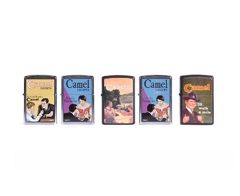 A Technographic Chip Zippo Lighter, with image from an advert in 1926, together with I'd Walk a Mile, and from the Nostalgic 