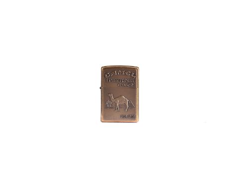 An 85th Anniversary 1913-1998 brushed brass Prototype Zippo Lighter, dated 1998, with raised design, unused (1)