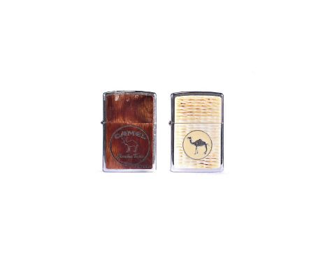 The Camel Bone Zippo Lighter, from the Camel Bone Lighter and Knife set, the high polished chrome case with bone to the front
