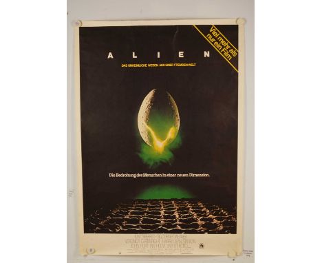 Alien (1979) German A0 Poster, a German A0 size poster for this Classic Sci-Fi Film - rolled and unfolded with a couple of sm