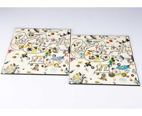 Led Zeppelin LPs, two UK copies of Led Zeppelin III (K 50002) - Both on Green / Orange labels with Laminated Rotator Sleeves 