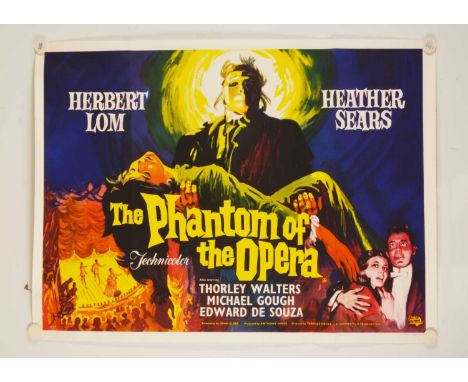 The Phantom Of The Opera (1962) Quad Poster, UK Quad poster for this Hammer Horror Classic starring Herbert Lom and Heather S