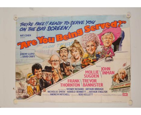 Are You Being Served (1977) Quad Poster, UK Quad for this TV Series Film spin off - folded with some light creasing and a few