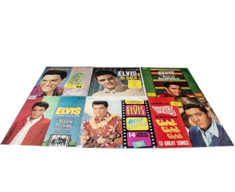 Elvis Presley LPs, approximately eighty-five albums by Elvis with titles including Girls Girls Girls, Kissin Cousins, Elvis I